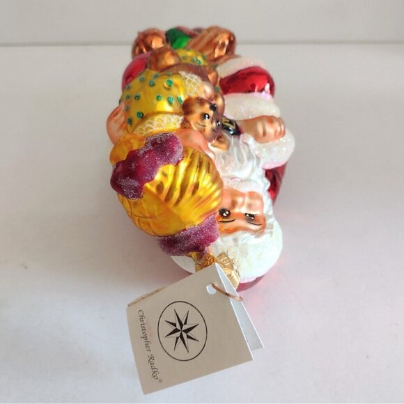 Vintage 1998 Christopher Radko Story Time Glass Ornament Santa Girl READ - Picture 4 of 11